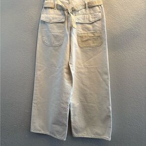 We The Free Cream Wide Leg Jeans